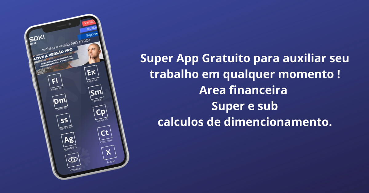 super app gratuito para auxiliar seu trabalho em qualquer momento ! area financeira super e sub calculos de dimencionamento
